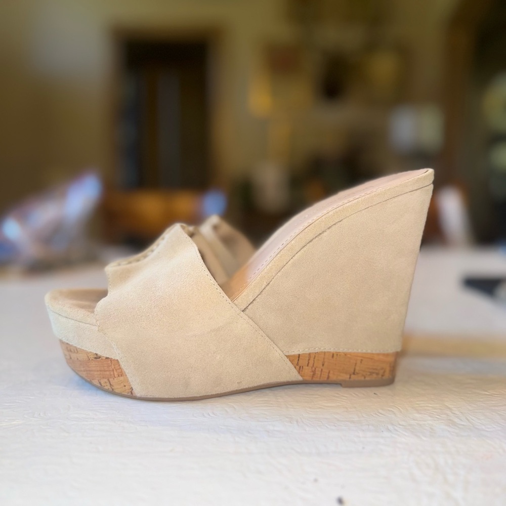 Bcbgeneration Light Gray Wedge Platform Sandals - image 3